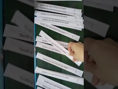 Jednorazowe pałeczki bambusowe, solidne, gładkie, indywidualnie owinięte japońskie sushi i dania azjatyckie.