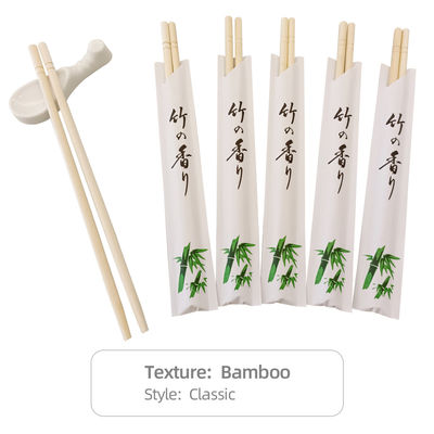 Logo na zamówienie Bamboo Round Bamboo Disposable Chopsticks Bamboo Flatware Typ dla gospodarstw domowych/restauracji/hotelu