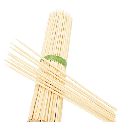 Okrągłe pałeczki bambusowe 4.0 szerokość Bbq Bamboo Skewers biodegradowalne
