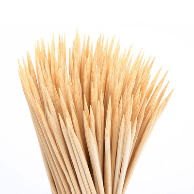 Okrągłe pałeczki bambusowe 4.0 szerokość Bbq Bamboo Skewers biodegradowalne