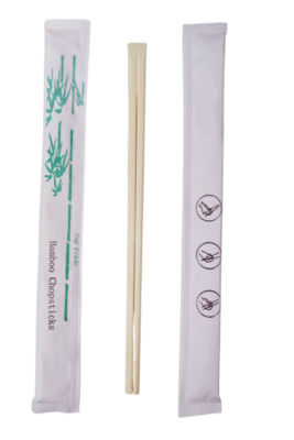 Bamboo chopsticks with Logo print indywidualny pełny rękaw papierowy / owinięcie Sushi Tensoge Chopsticks Chińskie jednorazowe bambusowe chopsticks